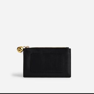 The Madewell Organic Zip Card case in True Black